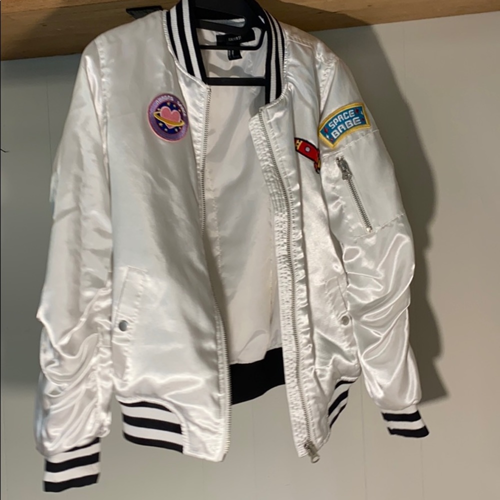 White satin jacket